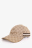 Gucci Beige 'GG' Logo Canvas Hat Size Small