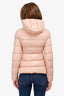 Moncler Pink Rhin Giubbotto Hooded Zip Up Down Jacket Size 00