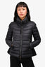 Moncler Black Agape Giubbotto Cinch Waist Zip Up Down Jacket Size 00