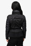 Moncler Black Agape Giubbotto Cinch Waist Zip Up Down Jacket Size 00