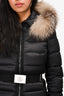 Moncler Black Tinuviel Giubbotto Fox Fur Hooded Down Coat Size 00