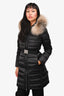 Moncler Black Tinuviel Giubbotto Fox Fur Hooded Down Coat Size 00