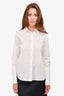 Misha Nonoo White Silver Hardware Button-Up Shirt Size S