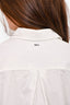 Misha Nonoo White Silver Hardware Button-Up Shirt Size S