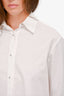 Misha Nonoo White Silver Hardware Button-Up Shirt Size S