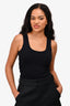 Vince Black Ribbed Tank Top Size XS