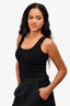 Vince Black Ribbed Tank Top Size XS