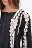 Isabel Marant Black Cotton/Lace Trim Blouse Size 38