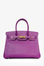 Hermès 2014 Anemone Purple Epsom Leather Birkin 30