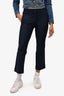 Theory Blue/White Pinstripe Flare Pants Size 0