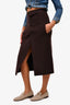 Haider Ackermann Brown Wool Wrap Midi Skirt est Size S