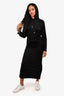 Dion Lee Black Hooded Cut Out Back Dress Size 8