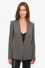 Helmut Lang Grey Collarless Blazer Size L