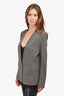 Helmut Lang Grey Collarless Blazer Size L