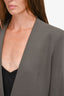 Helmut Lang Grey Collarless Blazer Size L