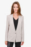 Helmut Lang Light Grey Collarless Blazer Size L