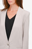 Helmut Lang Light Grey Collarless Blazer Size L