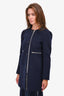 Stella McCartney Navy Wool Zip Detail Coat Size 40