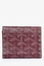 Goyard Burgundy Coated Canvas 'Marigny' Compact Wallet