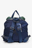 Prada Green/Navy Nylon/Saffiano Leather Trim Backpack