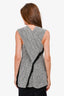 3.1 Phillip Lim Black/White Knit Woven Sleeveless Criss Cross Top Size 10