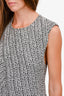 3.1 Phillip Lim Black/White Knit Woven Sleeveless Criss Cross Top Size 10