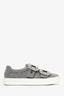 Roger Vivier Grey Fabric Embellished Sneakers Size 37