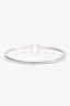 Tiffany & Co. 18K White Gold Diamond Set T Wire Bangle