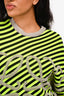 Loewe Neon Green/Black Stripe Logo Sweater Size S