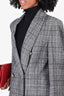 Brunello Cucinelli Grey Wool Plaid Jacket Size 40