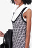 Fendi Pink/Black FF Zucca Print Sleeveless Mini Dress Size 40