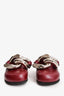 JW Anderson Burgundy Leather Chain Clogs Size 36