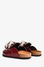 JW Anderson Burgundy Leather Chain Clogs Size 36