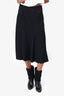 Nina Ricci Black A-Line Pocket Midi Skirt Size 38