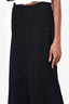 Nina Ricci Black A-Line Pocket Midi Skirt Size 38