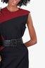 Stella McCartney Black/Red Colour Block Midi Dress Size 40