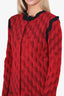 Mary Katrantzou Red/Black Wave Pattern Jacket Size S