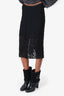 Nina Ricci Black Lace Midi Skirt 34