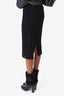 Nina Ricci Black Lace Midi Skirt 34