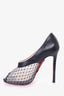 Christian Louboutin Black Leather Mesh Pumps Size 38