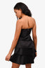 Miu Miu Black Silk Tiered Strapless Dress Size 38