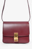 Celine 2016 Burgundy Leather Small Box Bag