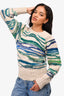 Isabel Marnt Eatoile Cream/Blue Striped Wool 'Serena' Sweater Size 34