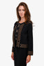 Maje Black Knit Open Cardigan with Gold Grommet Detail Size 3