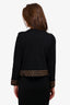 Maje Black Knit Open Cardigan with Gold Grommet Detail Size 3