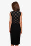 Giambattista Valli Black Wool Patterned Midi Dress Size M