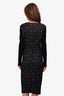 Sportmax Black Polka Dot Midi Dress Size 10 US