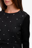 Sportmax Black Polka Dot Midi Dress Size 10 US