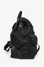 Prada Black Nylon Backpack with Leather Trim