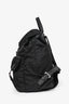 Prada Black Nylon Backpack with Leather Trim